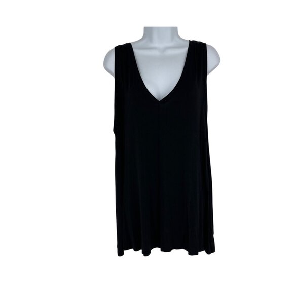 Lane Bryant Black Sleeveless V-Neck Tank Top Women's Size 14/16 - Picture 1 of 7